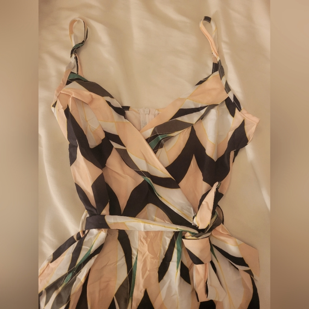Print Spaghetti Strap Belted ~ Short Romper